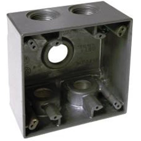 HUBBELL WIRING DEVICE Electrical Box, Outlet Box, 2 Gang 662182